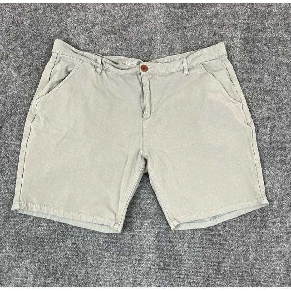 Mugsy Jeans Damen Shorts Mens 42 Green Stretch Chino Casual 8 Inch Inseam Summer